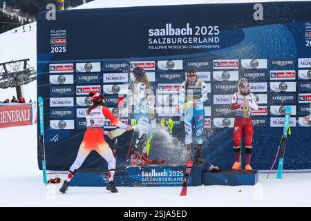 Saalbach, Austria. 11th Feb, 2025. FIS Alpine World Ski Championships Saalbach 2025 Women's Team Combined Tuesday 11/02/25 Credit: Independent Photo Agency/Alamy Live News Stock Photo