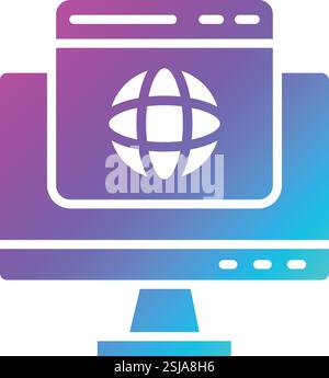 Web browser Vector Icon Design Illustration Stock Vector