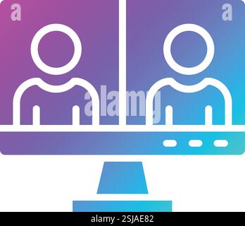 Video chat Vector Icon Design Illustration Stock Vector
