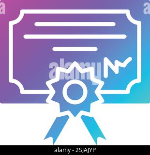 Diploma Vector Icon Design Illustration Stock Vector