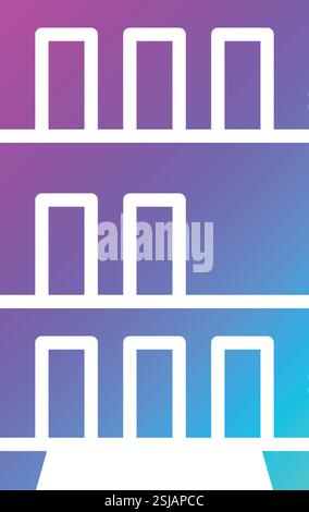 Book shelf Vector Icon Design Illustration Stock Vector