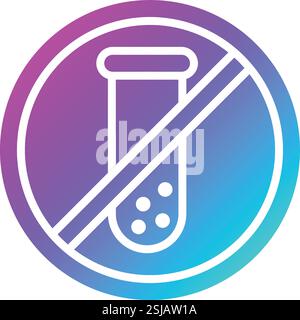 No chemical Vector Icon Design Illustration Stock Vector