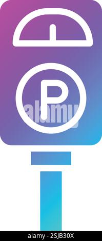 Parking meter Vector Icon Design Illustration Stock Vector