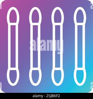 Cotton buds Vector Icon Design Illustration Stock Vector