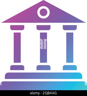 city bank building glyph icon vector illustration Stock Vector Image ...