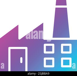 Factory Vector Icon Design Illustration Stock Vector