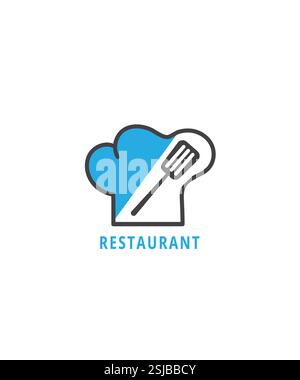 Chef cap logo design, Chef restaurant logo design vector Stock Vector
