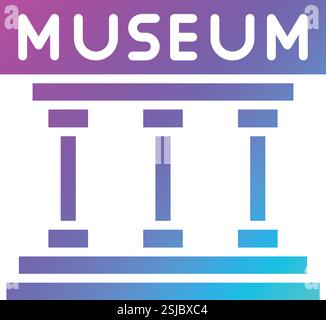 Museum Vector Icon Design Illustration Stock Vector