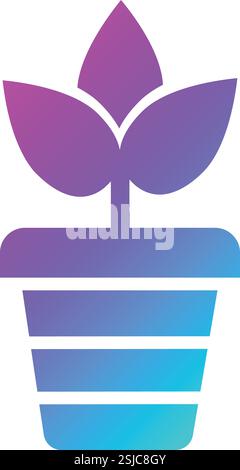 Plant Pot icon or modern line symbol. Vector line art and icon design ...