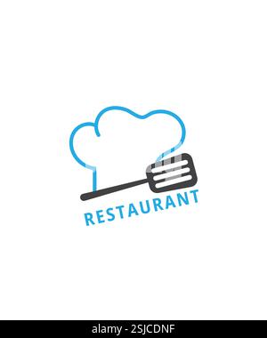 Chef cap logo design, Chef restaurant logo design vector Stock Vector