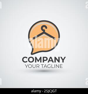 fashion talk logo flat icon design template Stock Vector