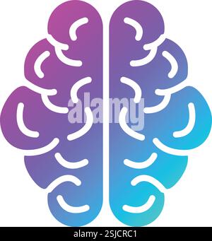 Human brain Vector Icon Design Illustration Stock Vector
