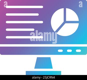 Business report Vector Icon Design Illustration Stock Vector