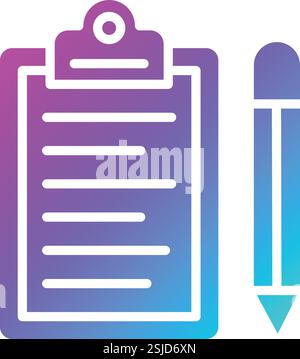 Contract Vector Icon Design Illustration Stock Vector