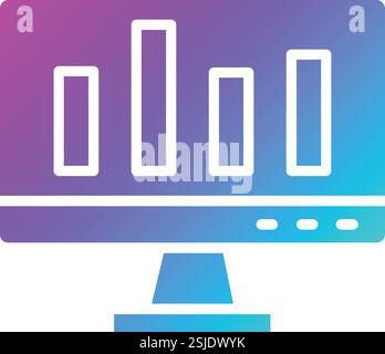 Online graph Vector Icon Design Illustration Stock Vector