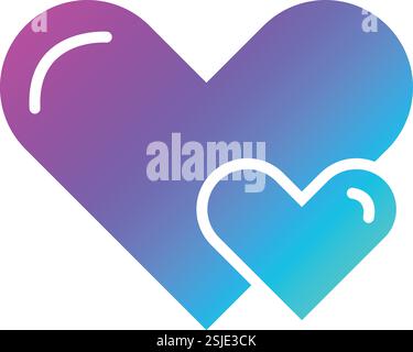 Hearts Vector Icon Design Illustration Stock Vector