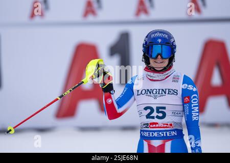 Saalbach, Austria. 11th Feb, 2025. SAALBACH, AUSTRIA - FEBRUARY 11: Tessa Worley of France during the Audi FIS Alpine World Ski Championships - Women's Team Combined - race at Saalbach on February11, 2025 at Saalbach, Austria, Salzburg.250211 SEPA 12 131 - 20250211 PD11697 Credit: APA-PictureDesk/Alamy Live News Stock Photo