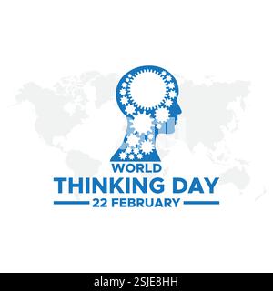 World Thinking Day celebration around the world. Vector Illustration Template.World Thinking Day Vector Design Template Background Stock Vector