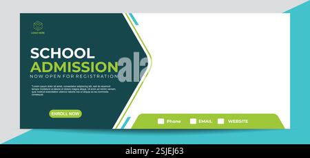School Admission Now Open – Enroll Today for Registration Stock Vector