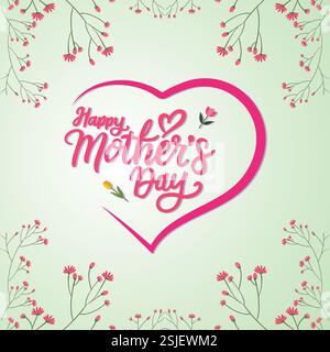 Happy Mothers Day Social Media art Work Post Template instagram Stock Vector