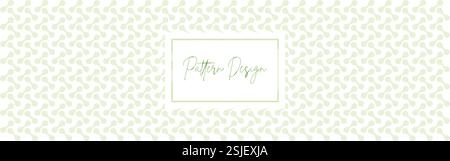 Elegant Green Pattern Design with Text in Center Stock Vector
