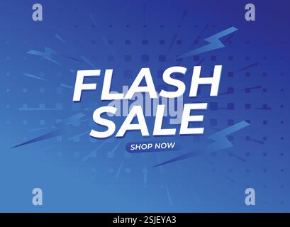 Flash Sale Promotion Banner. Gradient flash sale background. Limited-Time Mega Discount Sale Banner. Exclusive Deal Announcement Graphic. Vector flash Stock Vector