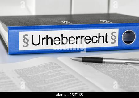File folder with the label Copyright Stock Photo
