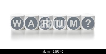 Letter cubes on a white background - Why Stock Photo