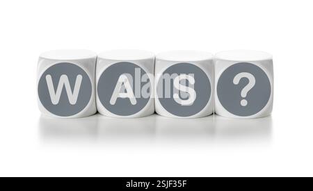 Letter cubes on a white background - What Stock Photo