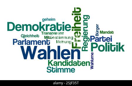 Word Cloud - Elections Stock Photo