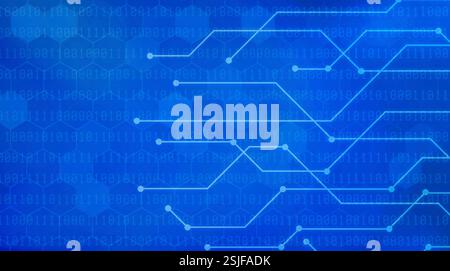 Blue background - digitization Stock Photo