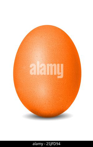 Orange easter egg isolated over white background Stock Photo