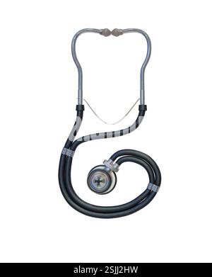 A 3d stethoscope isolated on a white background Stock Photo - Alamy