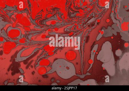 Abstract colored background. Marbling of aqueous surface design Stock Photo