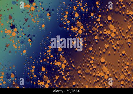 Abstract background template made of of colorful paint splashes Stock Photo