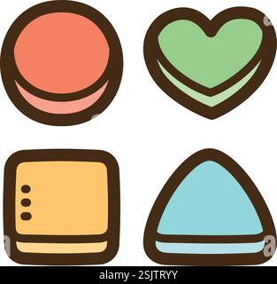 Elements tool vector doodle illustration and graphic. Part of missing value category. Stock Vector