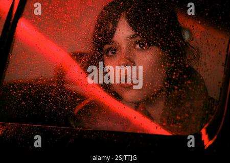 RELEASE DATE: May 16, 2025. TITLE: Hurry Up Tomorrow. STUDIO: Lionsgate. DIRECTOR: Trey Edward Shults. PLOT: An insomniac musician encounters a mysterious stranger, leading to a journey that challenges everything he knows about himself. STARRING: JENNA ORTEGA as Anima. (Credit Image: © Lionsgate/Entertainment Pictures/ZUMAPRESS.com) EDITORIAL USAGE ONLY! Not for Commercial USAGE! Stock Photo