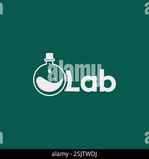 Vector lab minimal text logo design Stock Vector Image & Art - Alamy
