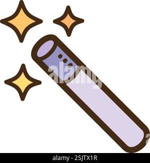 Magic wand tool vector doodle illustration and graphic. Part of graphic tools category. Stock Vector