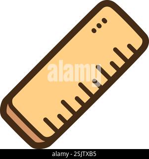 Measure tool vector doodle illustration and graphic. Part of graphic tools category. Stock Vector