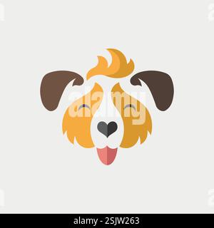 Dog Cute Logo. Vector Illustration Template Stock Vector Image & Art ...