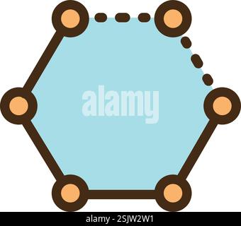 Shape tool vector doodle illustration and graphic. Part of graphic tools category. Stock Vector