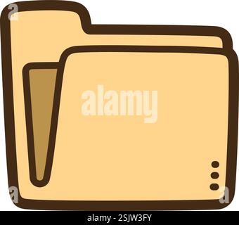 Open document vector doodle illustration and graphic. Part of graphic tools category. Stock Vector