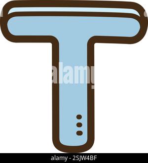 Type tool vector doodle illustration and graphic. Part of graphic tools category. Stock Vector