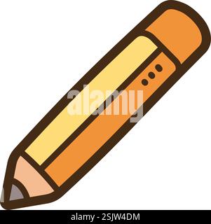 Pencil tool vector doodle illustration and graphic. Part of graphic tools category. Stock Vector