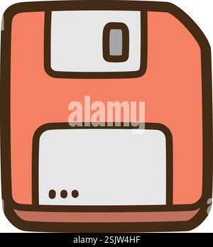 Save menu vector doodle illustration and graphic. Part of graphic tools category. Stock Vector