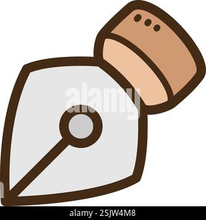 Pen tool vector doodle illustration and graphic. Part of graphic tools category. Stock Vector