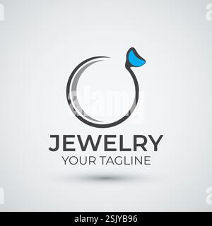 Flat ring logo icon design template Stock Vector