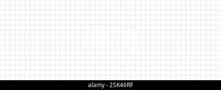 Seamless checkered paper texture. Journal planer page with dotted grid. Retro bullet notebook background. Simple square graph pattern. School math sheet wallpaper. Vector repeating workbook template Stock Vector