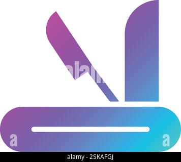 Swiss army knife Vector Icon Design Illustration Stock Vector